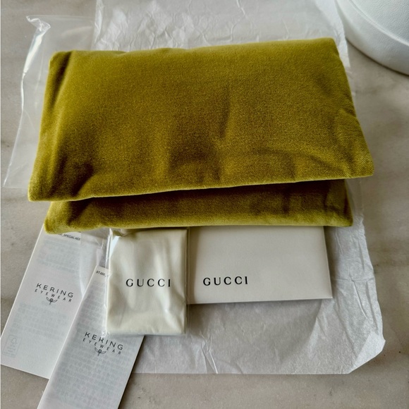 NWT GUCCI 56 mm Brown Multi Sunglasses with logo charms. - Picture 12 of 14